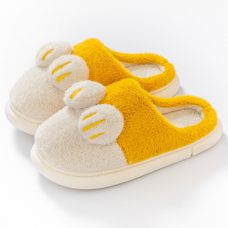 Cotton Slippers Female Cat's Paw Home Couple