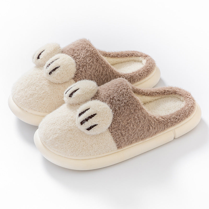 Cotton Slippers Female Cat's Paw Home Couple