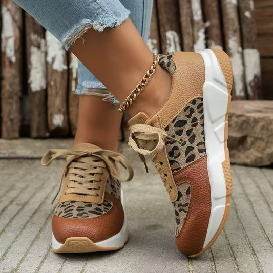 Thick Bottom Camouflage Lace Up Casual Sneaker Women